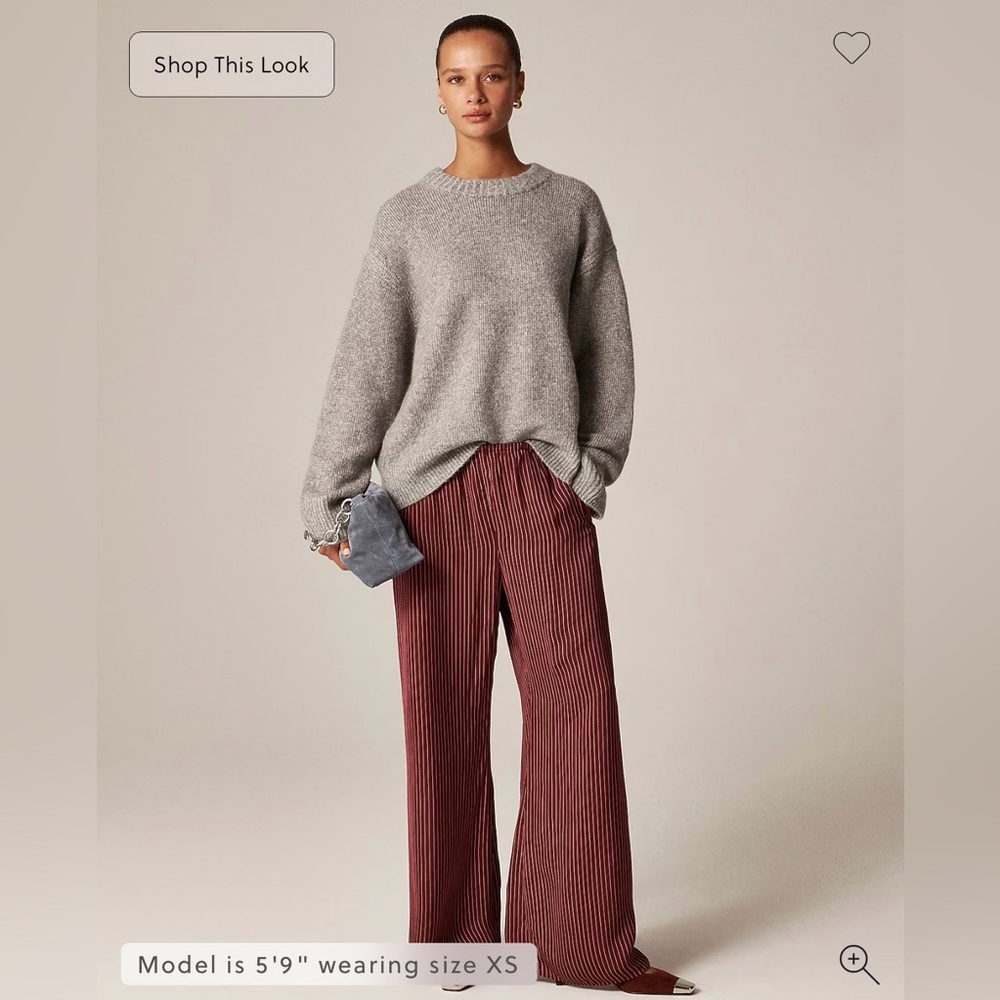 J.Crew Cosmo Pant in Burgundy Stripe